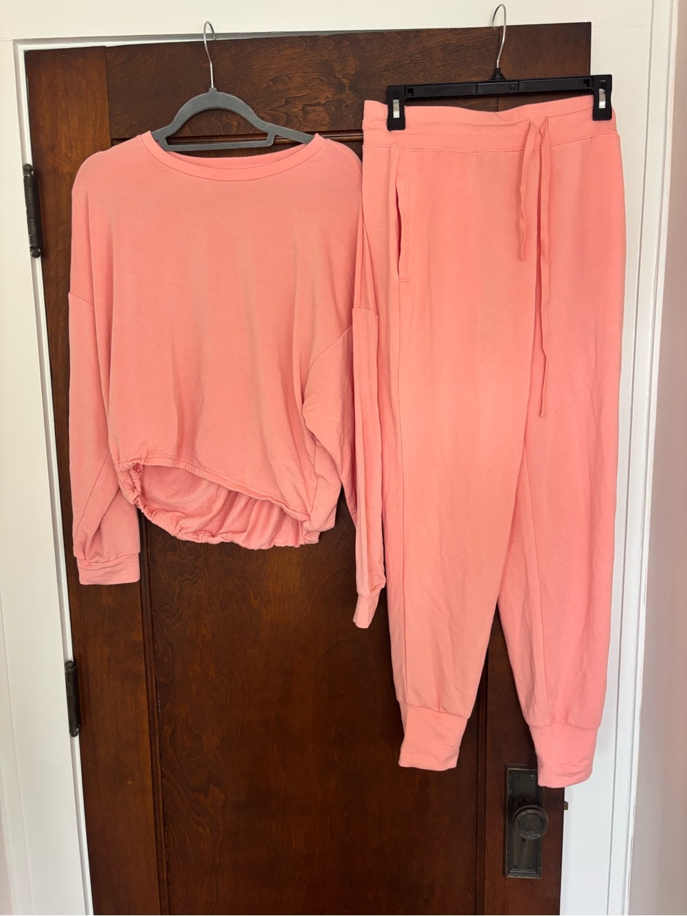 Fabletics Women’s Pullover & Jogger Set - Coral Pink